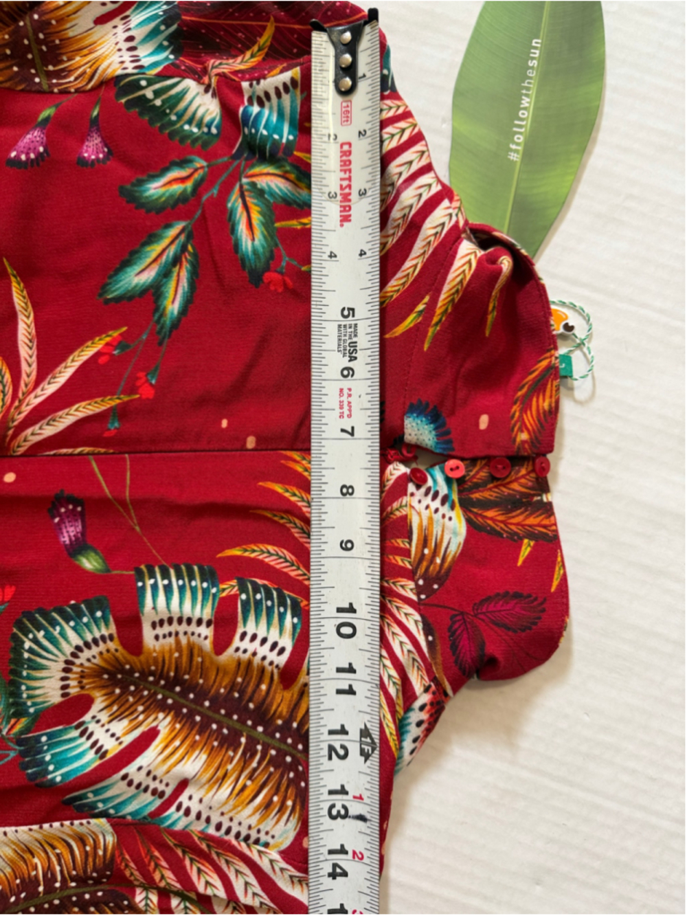 NWT FARM Rio Folhagem De Inverno Y Neckline Boboikat Jumpsuit Red Multi Size L - Picture 9 of 16